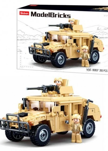 Конструктор армії M38-B0937 військовий Hummer, 265 деталей Sluban (253827787)