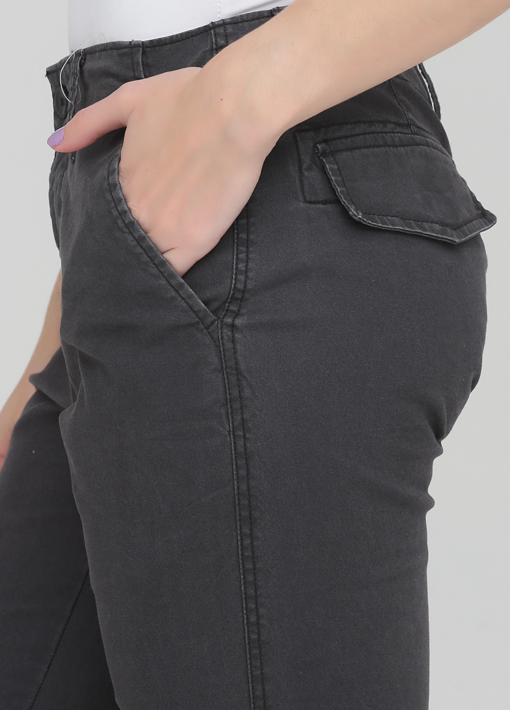 Темно-серые джинсовые демисезонные укороченные брюки Old Navy