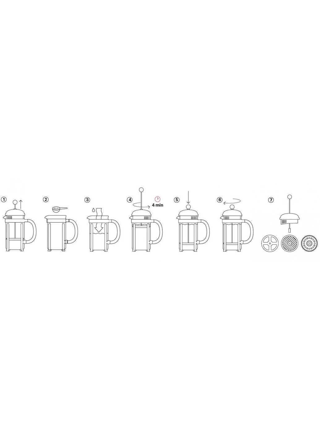 Френч-пресс Caffettiera 350 мл красный Bodum (252744953)