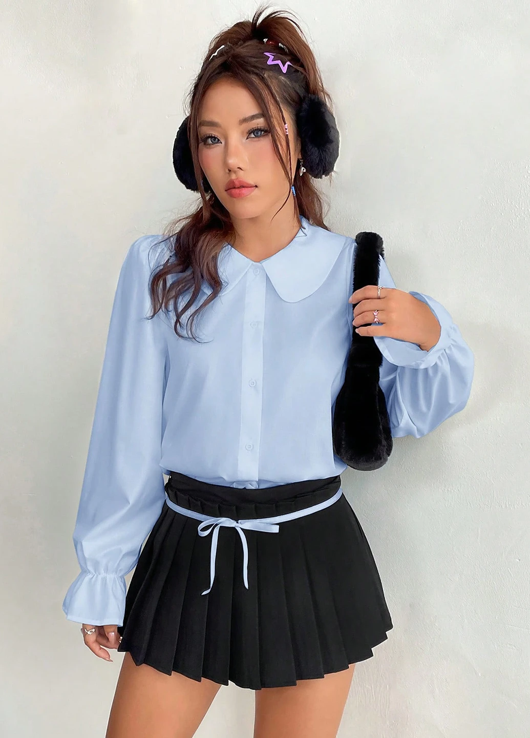 Блакитна блуза SHEIN