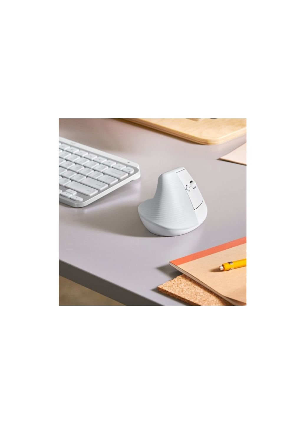 Мишка Lift Vertical Ergonomic Wireless/Bluetooth White (910-006475) Logitech (253432291)