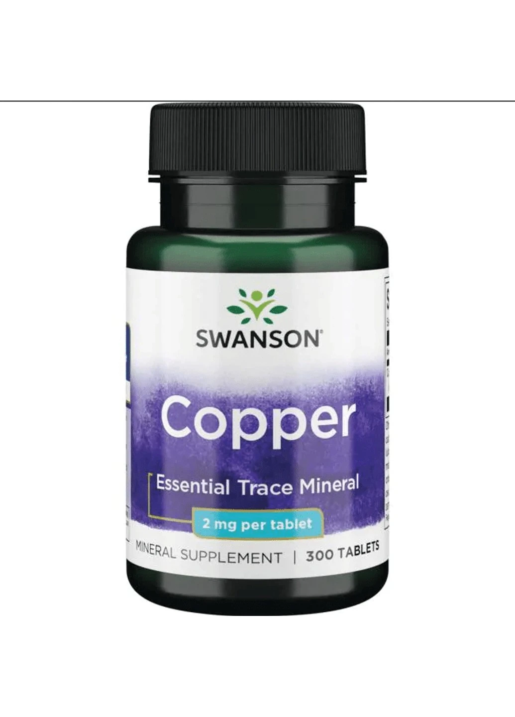 Медь Copper 2 mg 300 таблеток Swanson (255410363)