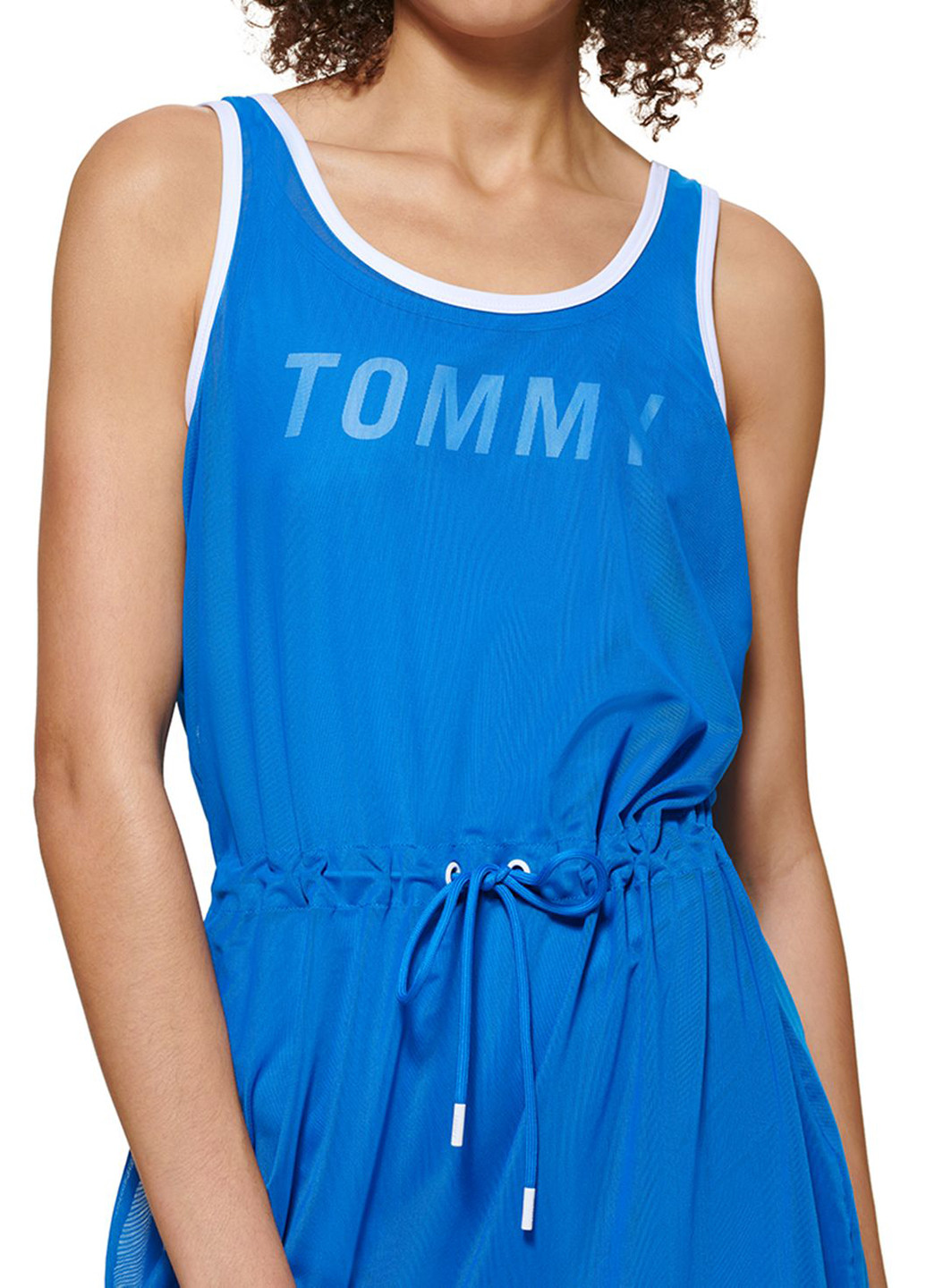 Комбинезон Tommy Hilfiger комбинезон-брюки логотип синий спортивный полиэстер