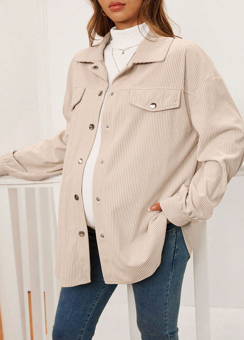 Куртка-сорочка для вагітних SHEIN (339828345)