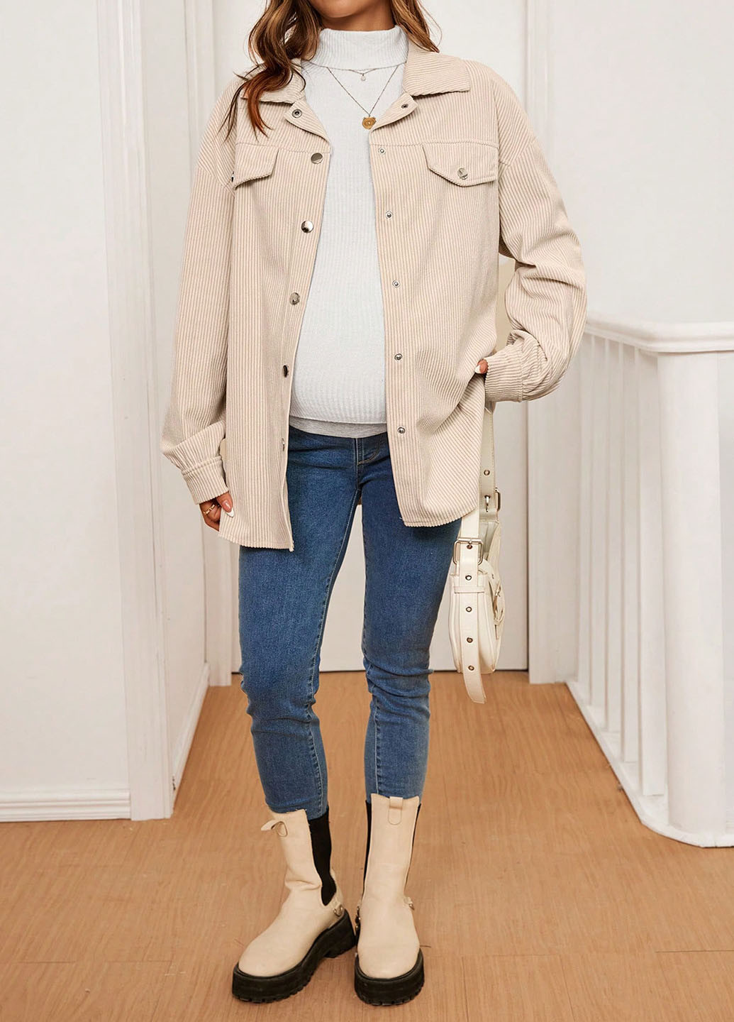 Куртка-сорочка для вагітних SHEIN (339828345)