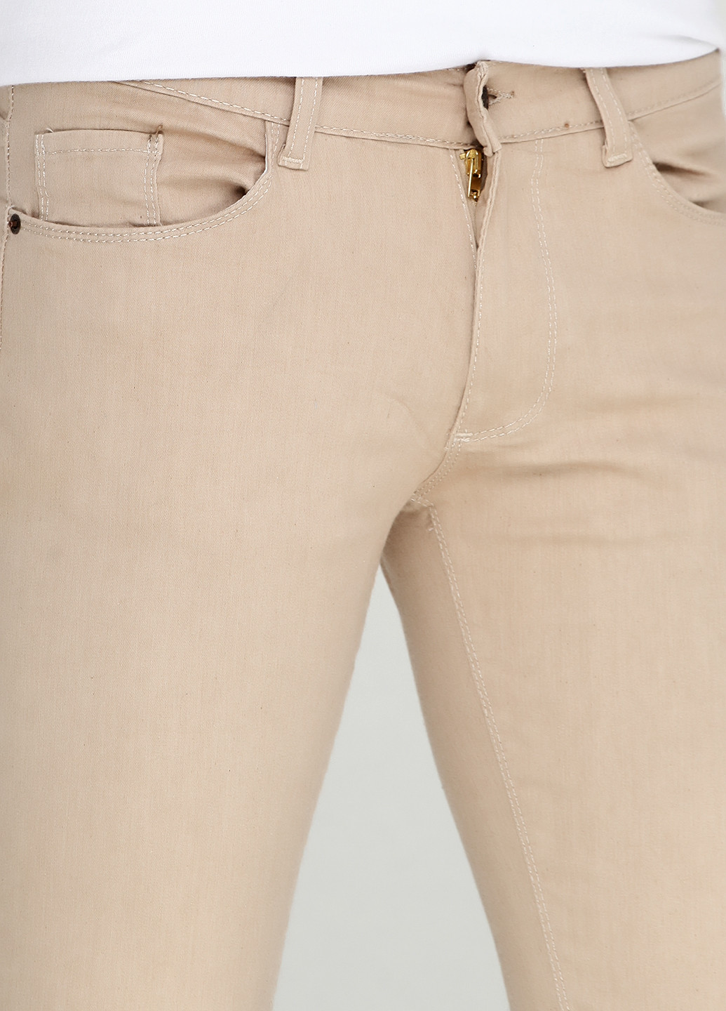Светло-коричневые кэжуал демисезонные зауженные брюки MRS