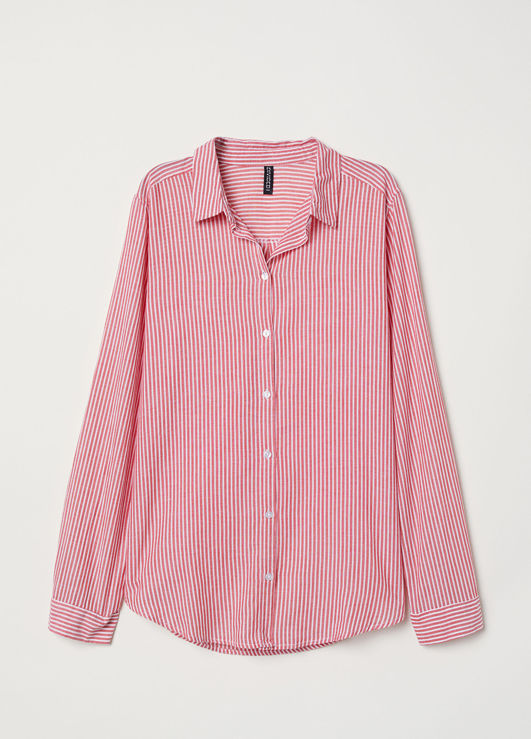 Сорочка H&M смужка рожева кежуал
