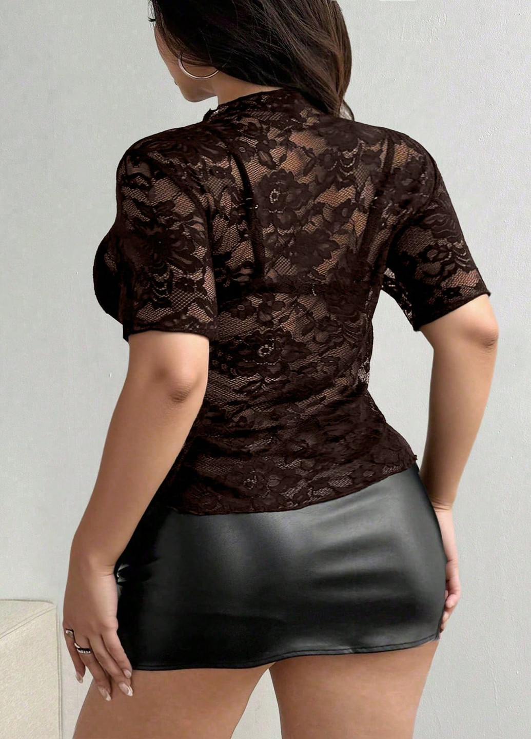 Коричнева блуза SHEIN