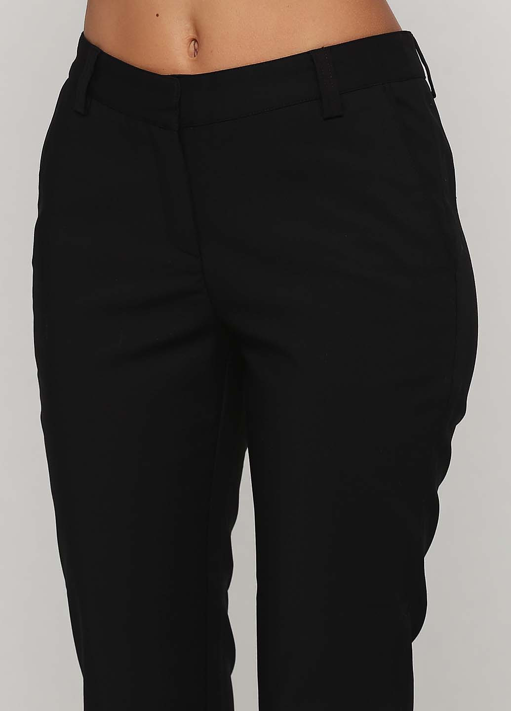 Черные кэжуал демисезонные прямые брюки Desires