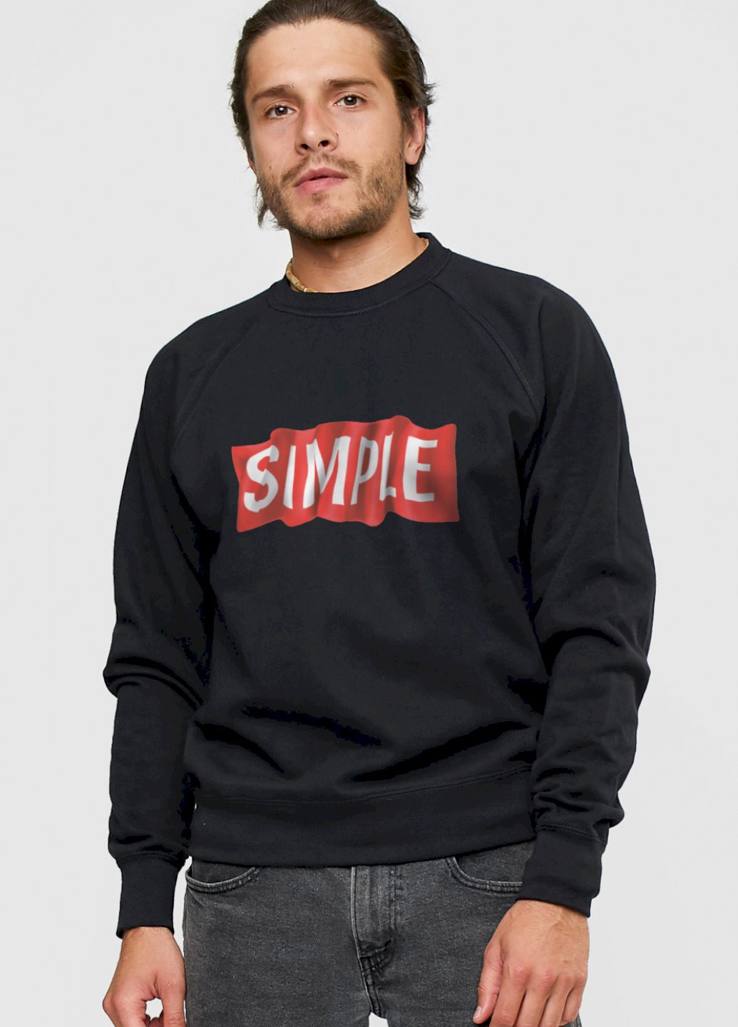 Черный свитшот мужской YAPPI рисунок (250563688)
