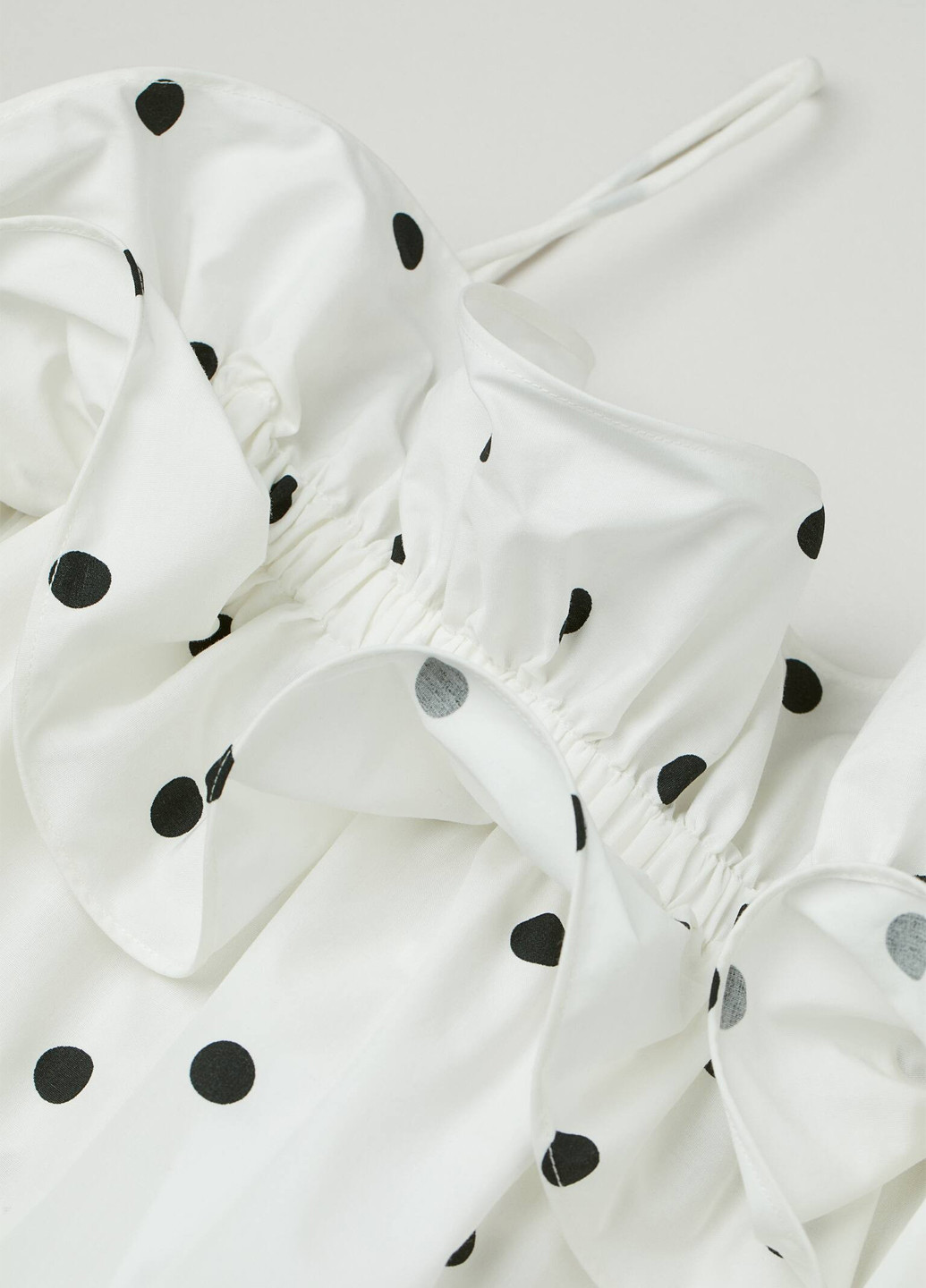 Белое кэжуал платье H&M в горошек