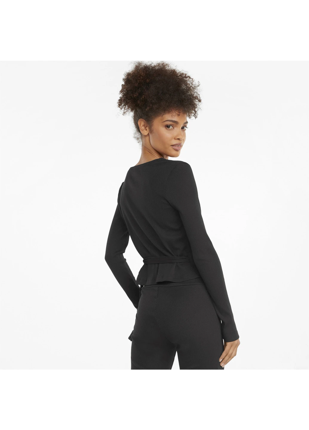 Лонгслив Classics Ribbed Women's Wrap Top Puma - (252455103)