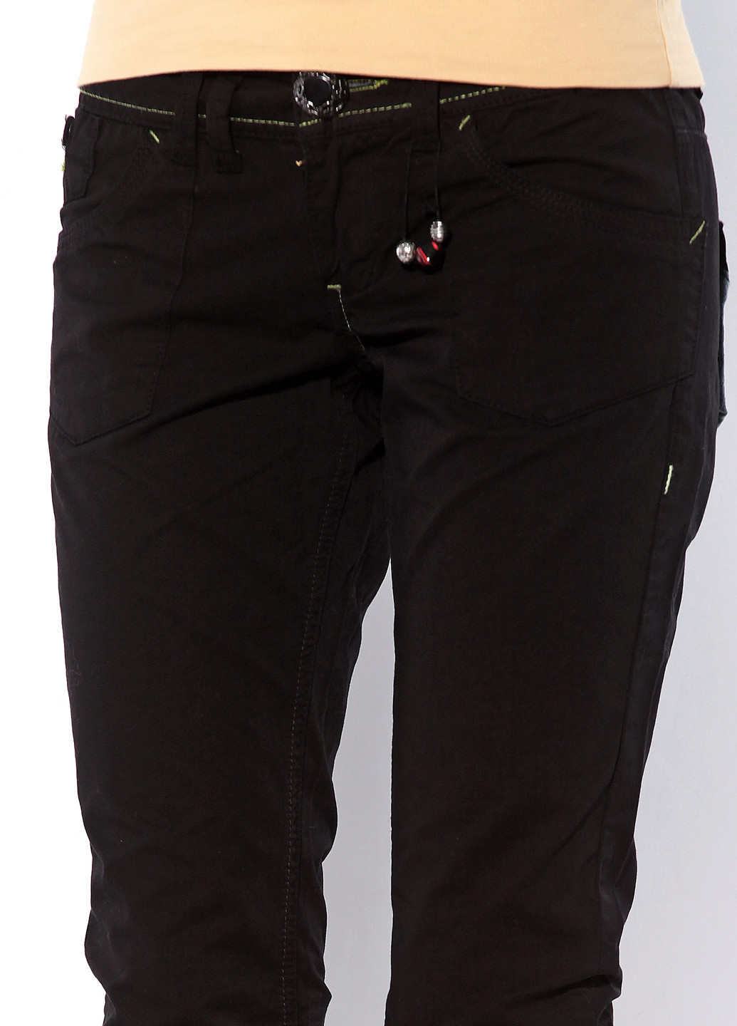 Черные кэжуал демисезонные брюки Desigual