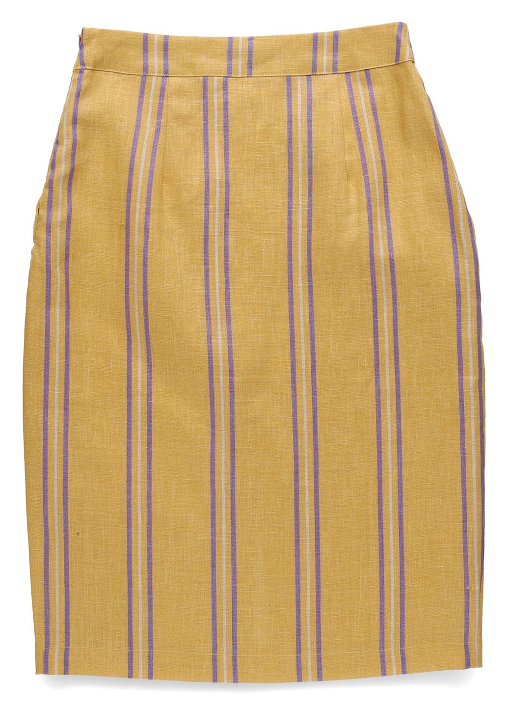 Горчичная кэжуал в полоску юбка MINT&BERRY карандаш