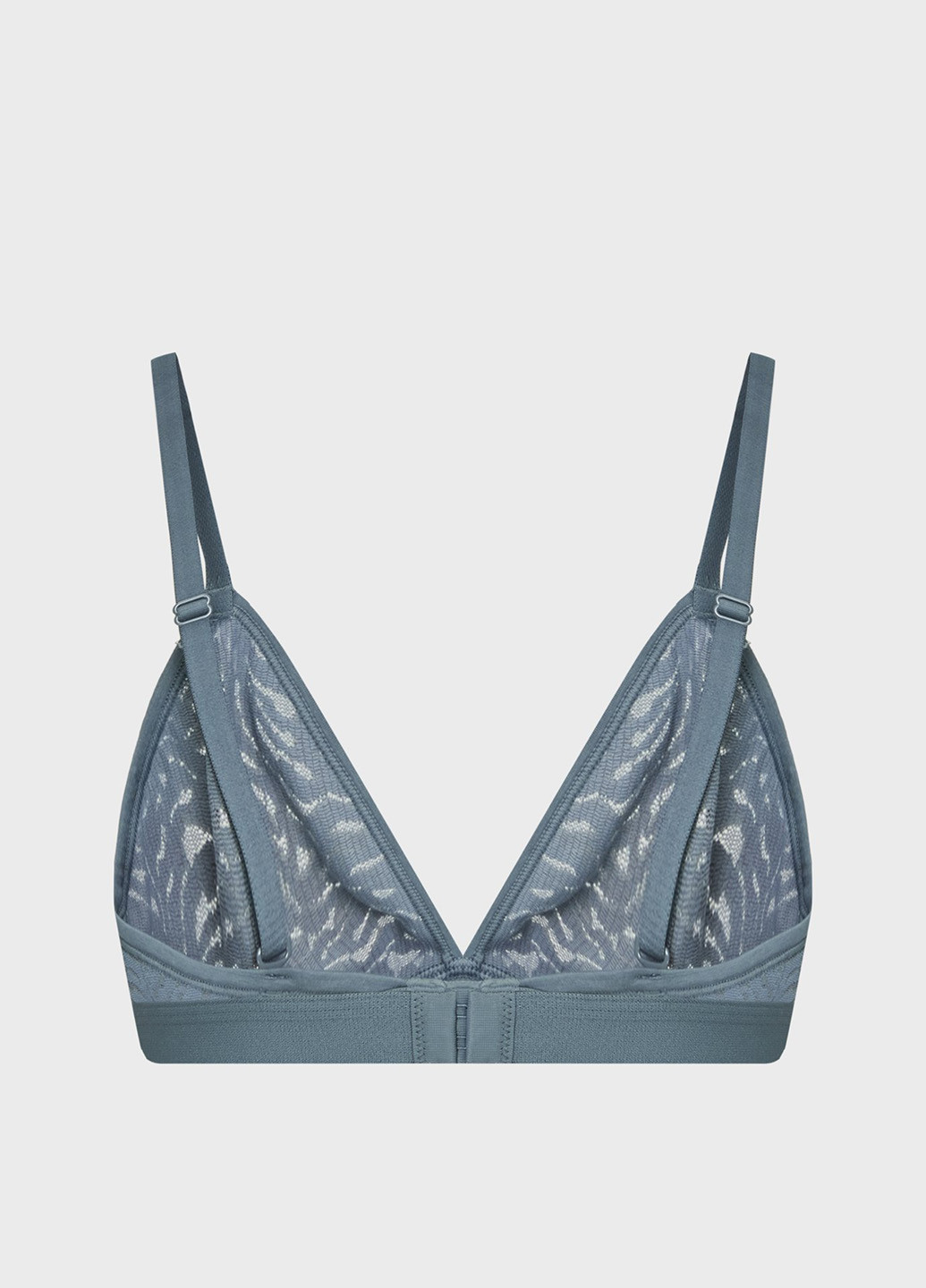 Серо-зелёный триэнджел бюстгальтер Calvin Klein без косточек полиамид, кружево