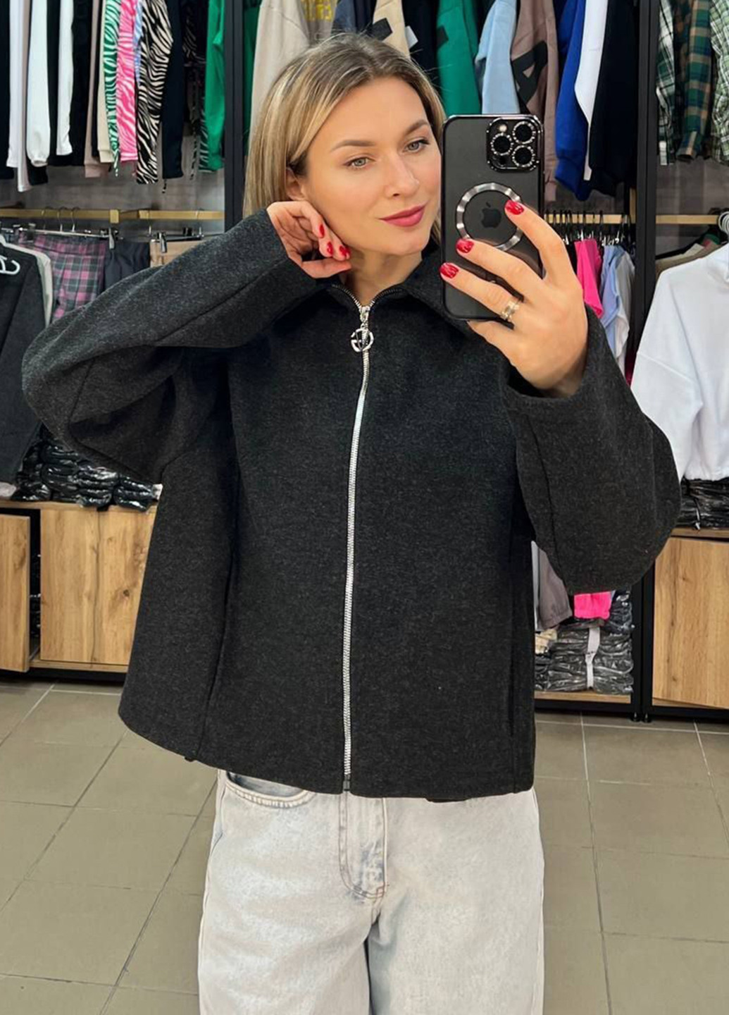 Черный женский жакет No Brand меланжевый - демисезонный