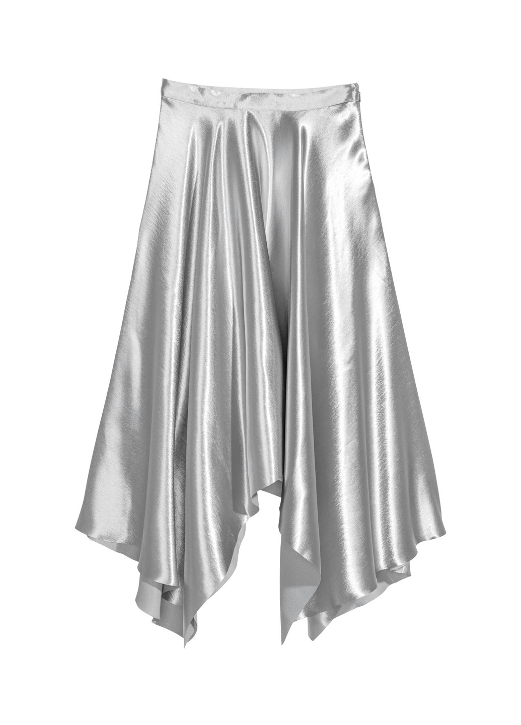 Серая кэжуал однотонная юбка H&M клешированная