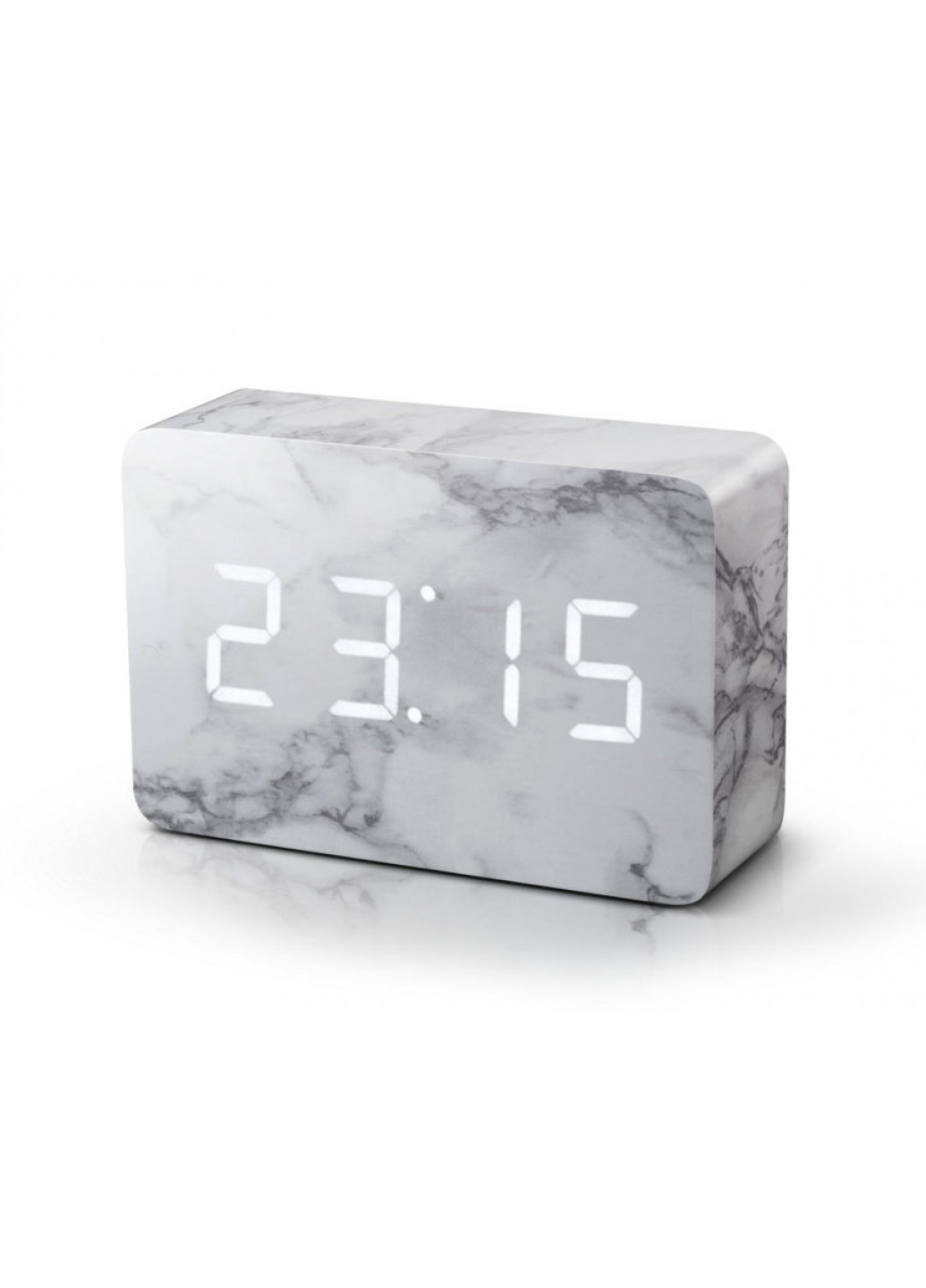 Смарт-будильник з термометром "BRICK"; білий мармур Gingko (210962504)