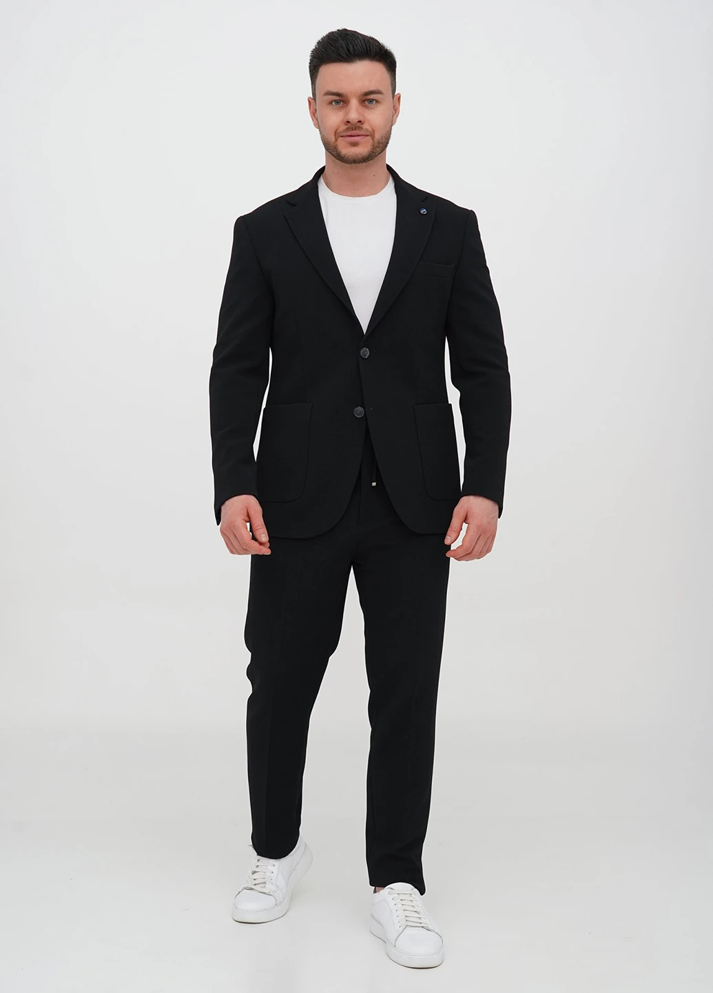 Черный демисезонный костюм (пиджак, брюки) брючный Trend Collection