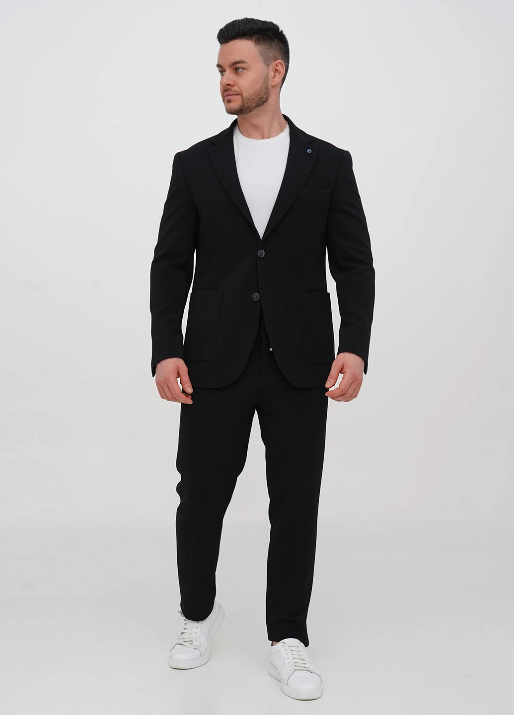 Черный демисезонный костюм (пиджак, брюки) брючный Trend Collection