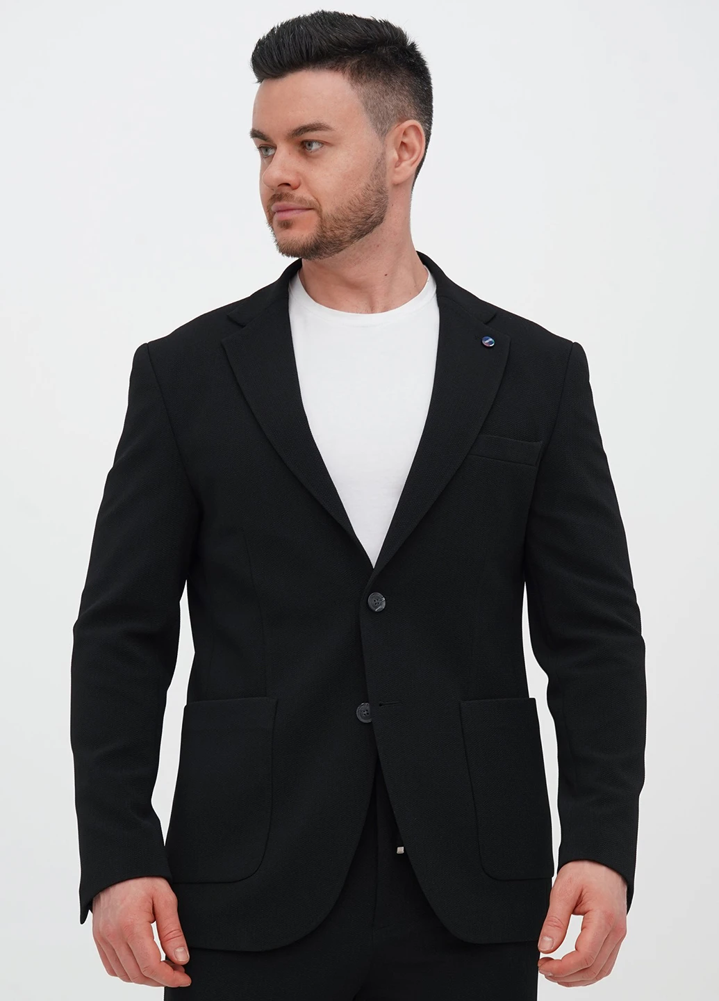 Черный демисезонный костюм (пиджак, брюки) брючный Trend Collection