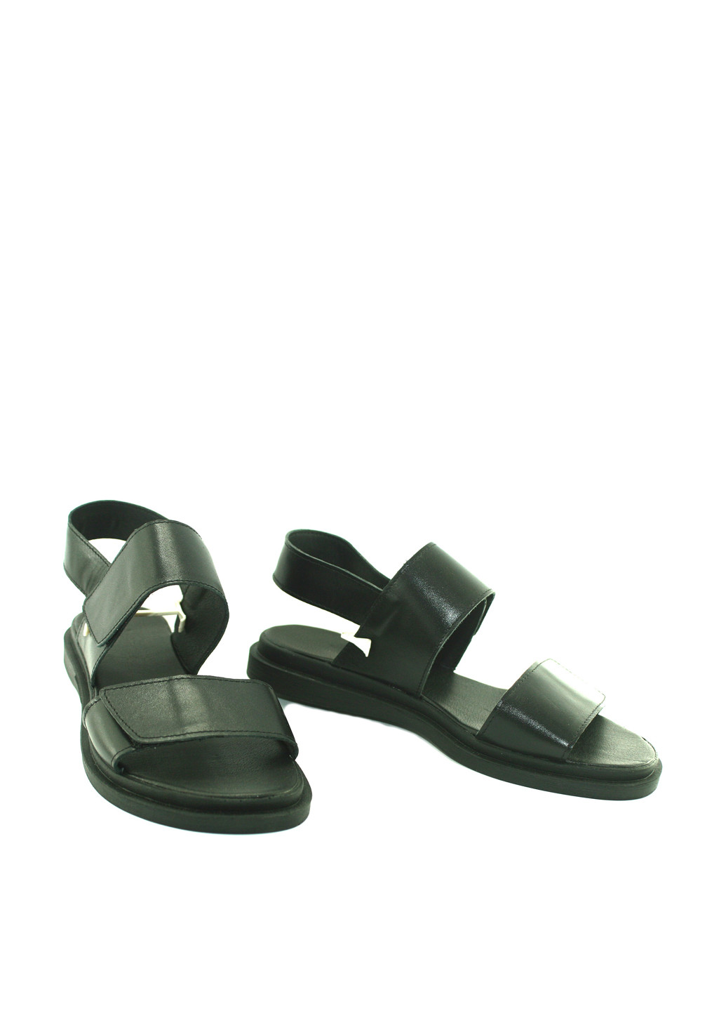 Черные босоножки Mila на липучке