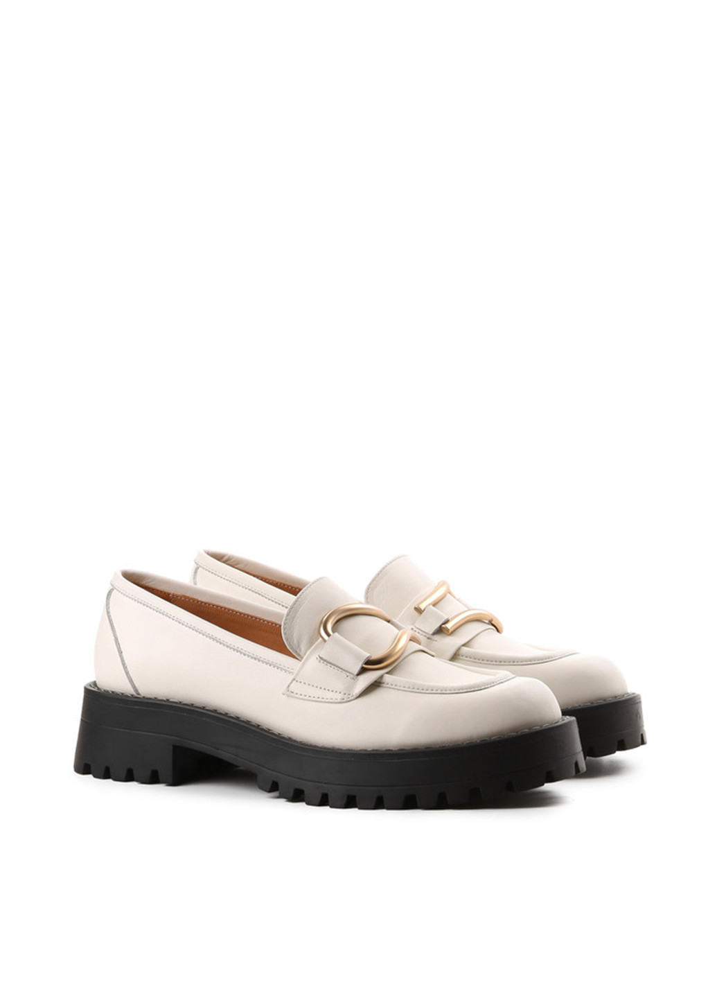 Le'BERDES Туфлі лофери молочний з натуральна шкіра, україна — демісезон (248039968)