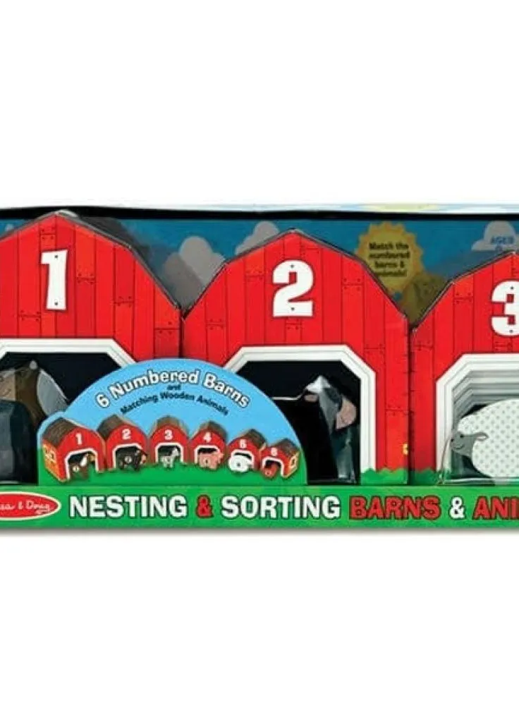 Развивающая игрушка Набор блоков-сараев с животными (MD12434) Melissa&Doug Набор блоков-сараев с животными (203961013)