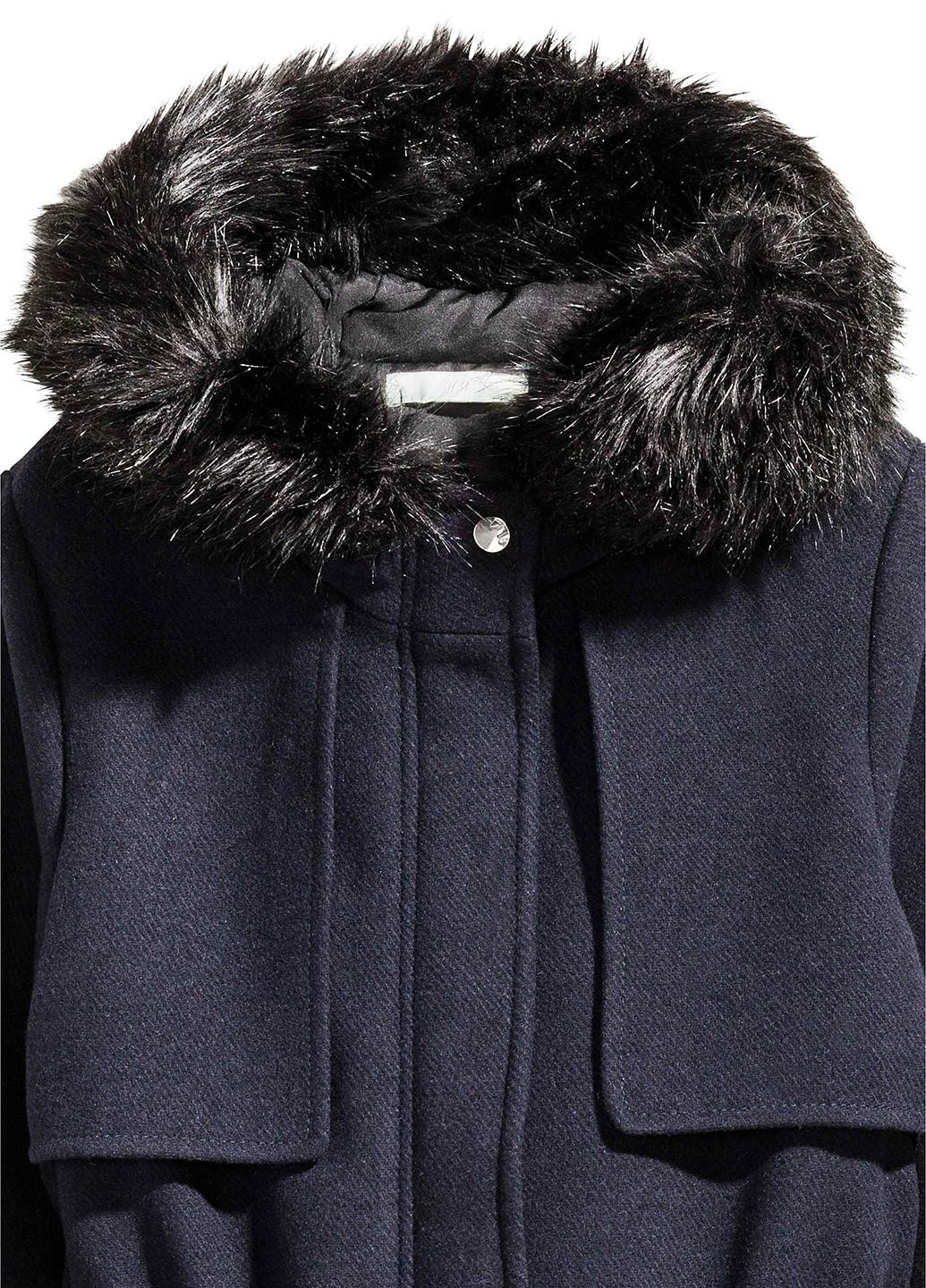 Темно-синяя зимняя куртка H&M