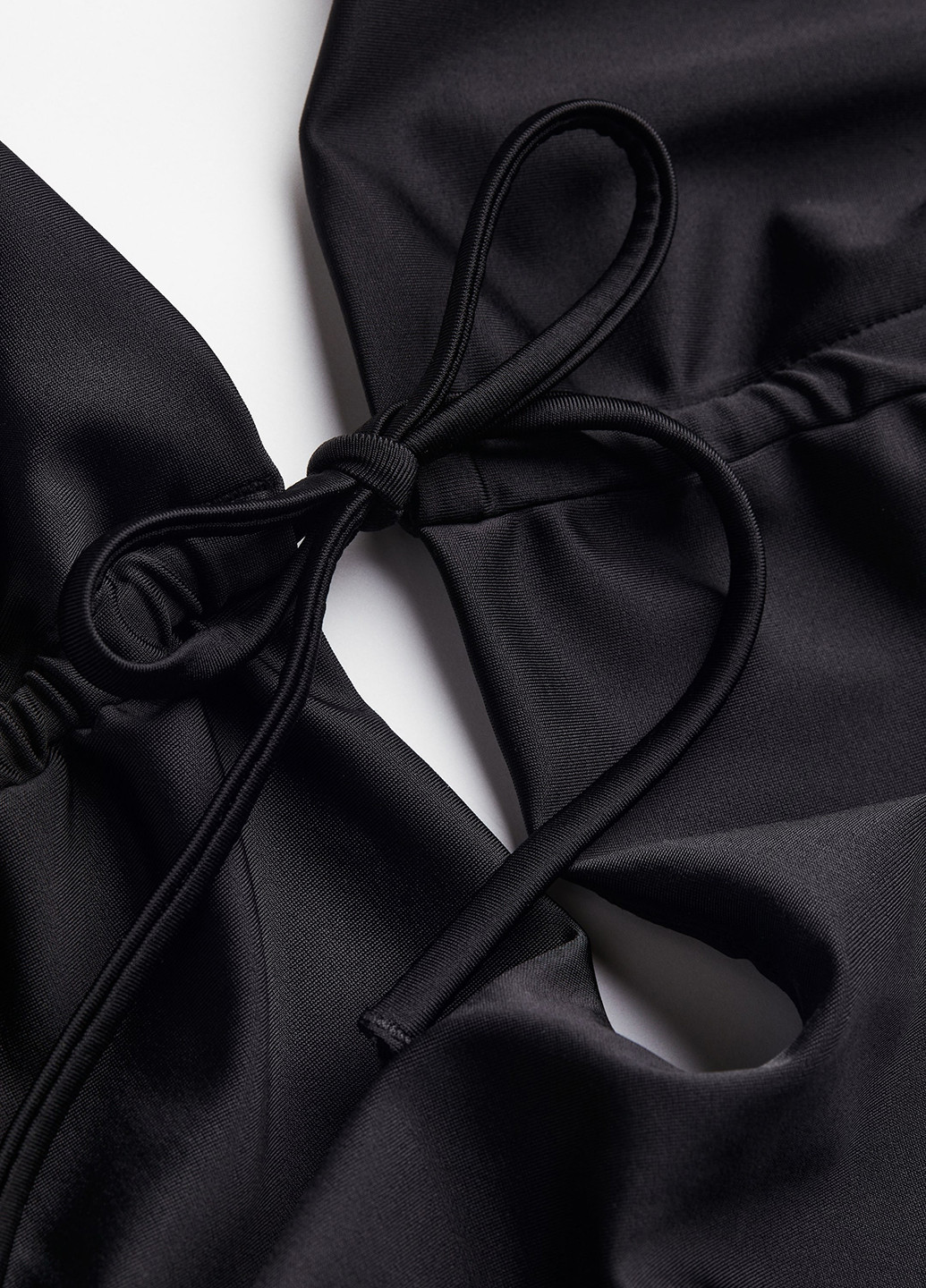 Черный летний купальник слитный H&M