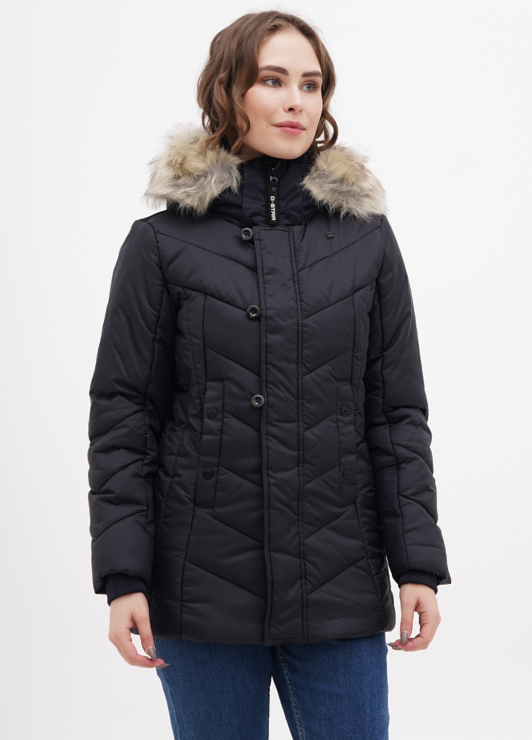 Чорна демісезонна куртка G-Star Raw