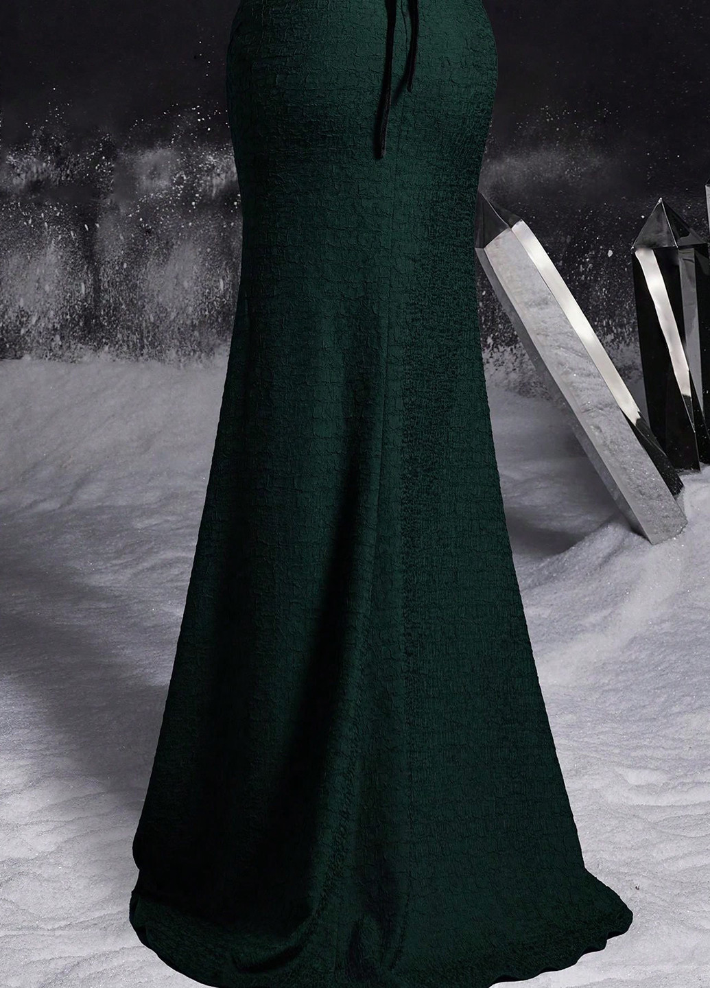 Комбинированное вечернее платье бандо, с открытыми плечами SHEIN