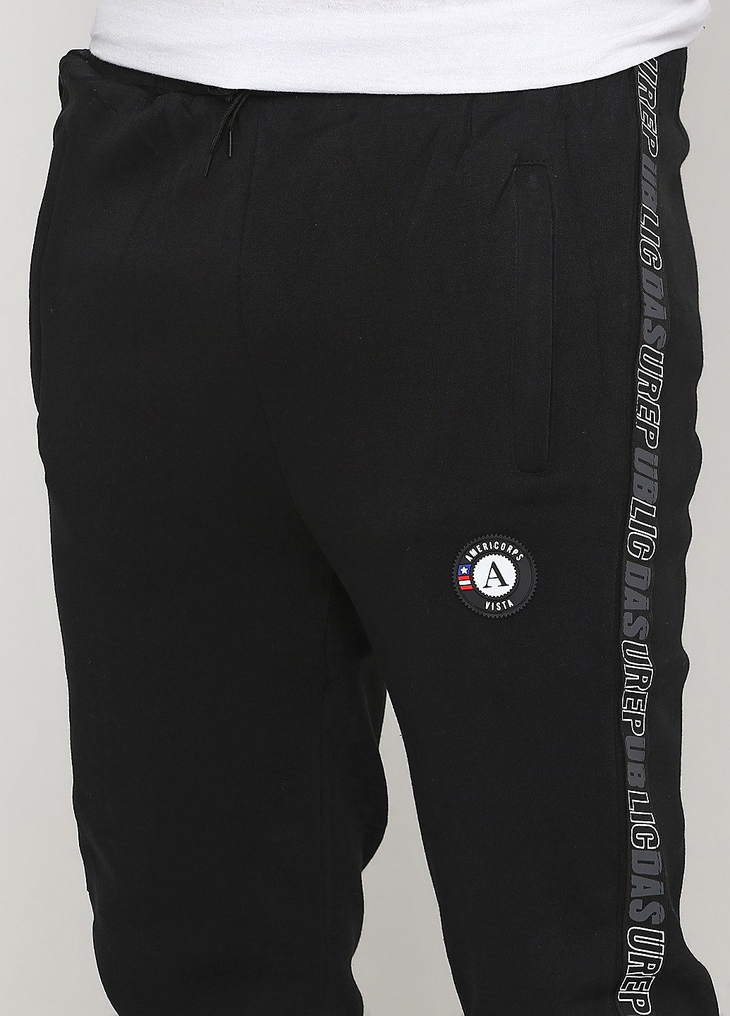 Черные спортивные зимние прямые брюки AO LONGCOM