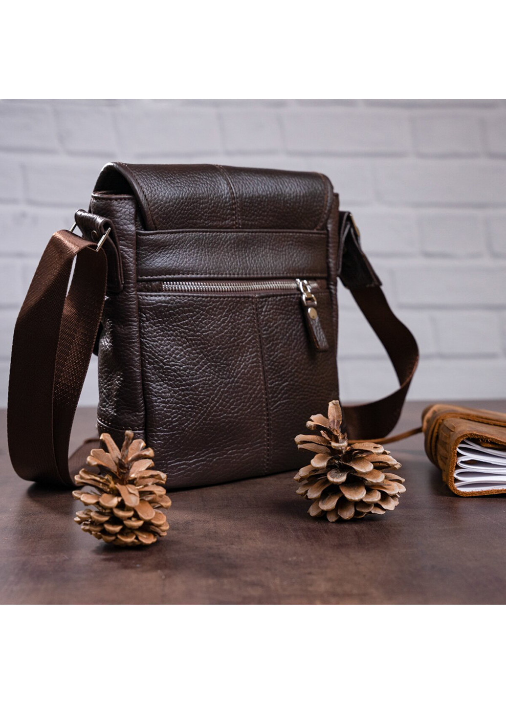 Чоловіча шкіряна сумка 22х23х7 см Shvigel (229460043)