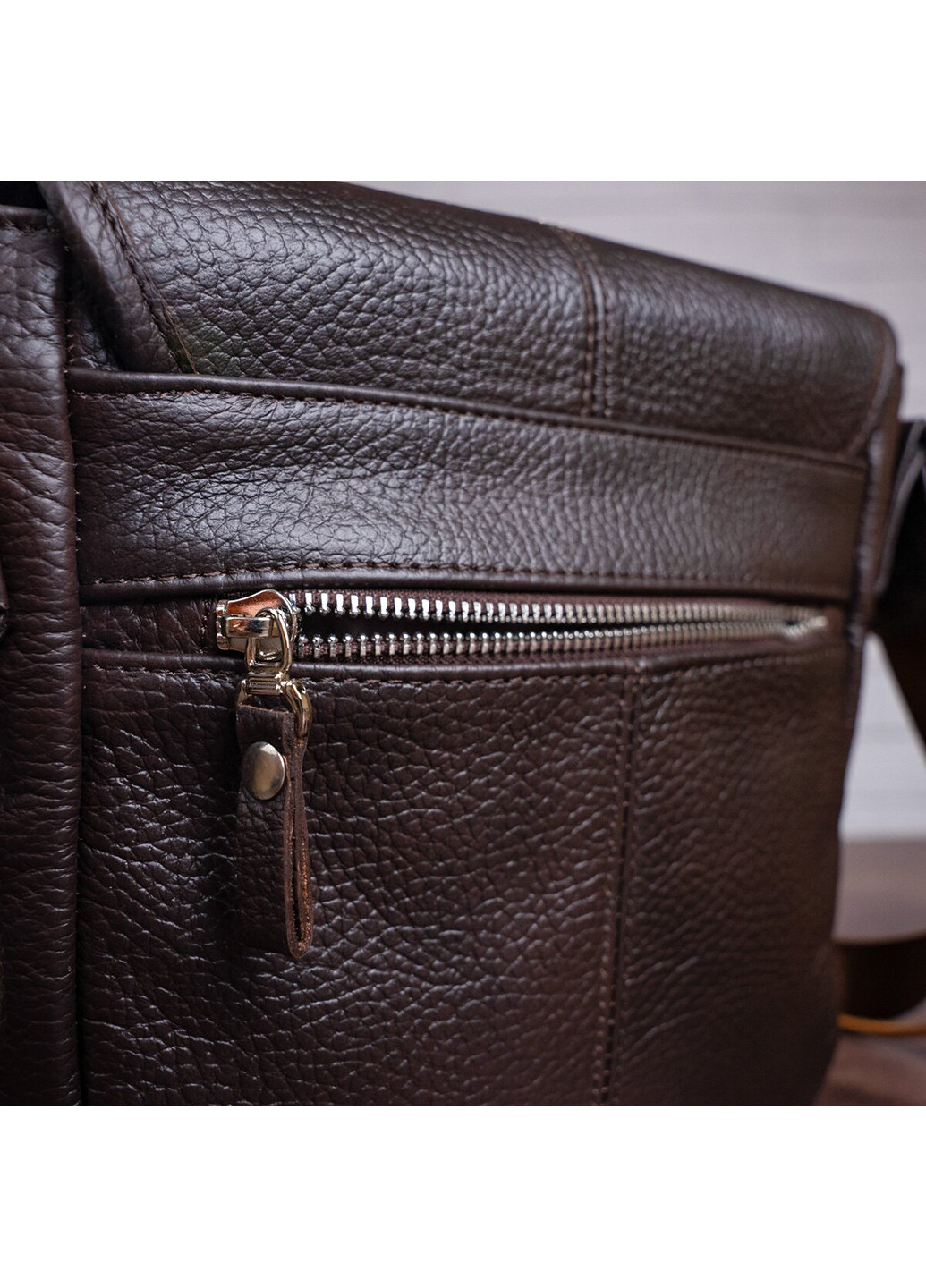 Чоловіча шкіряна сумка 22х23х7 см Shvigel (229460043)