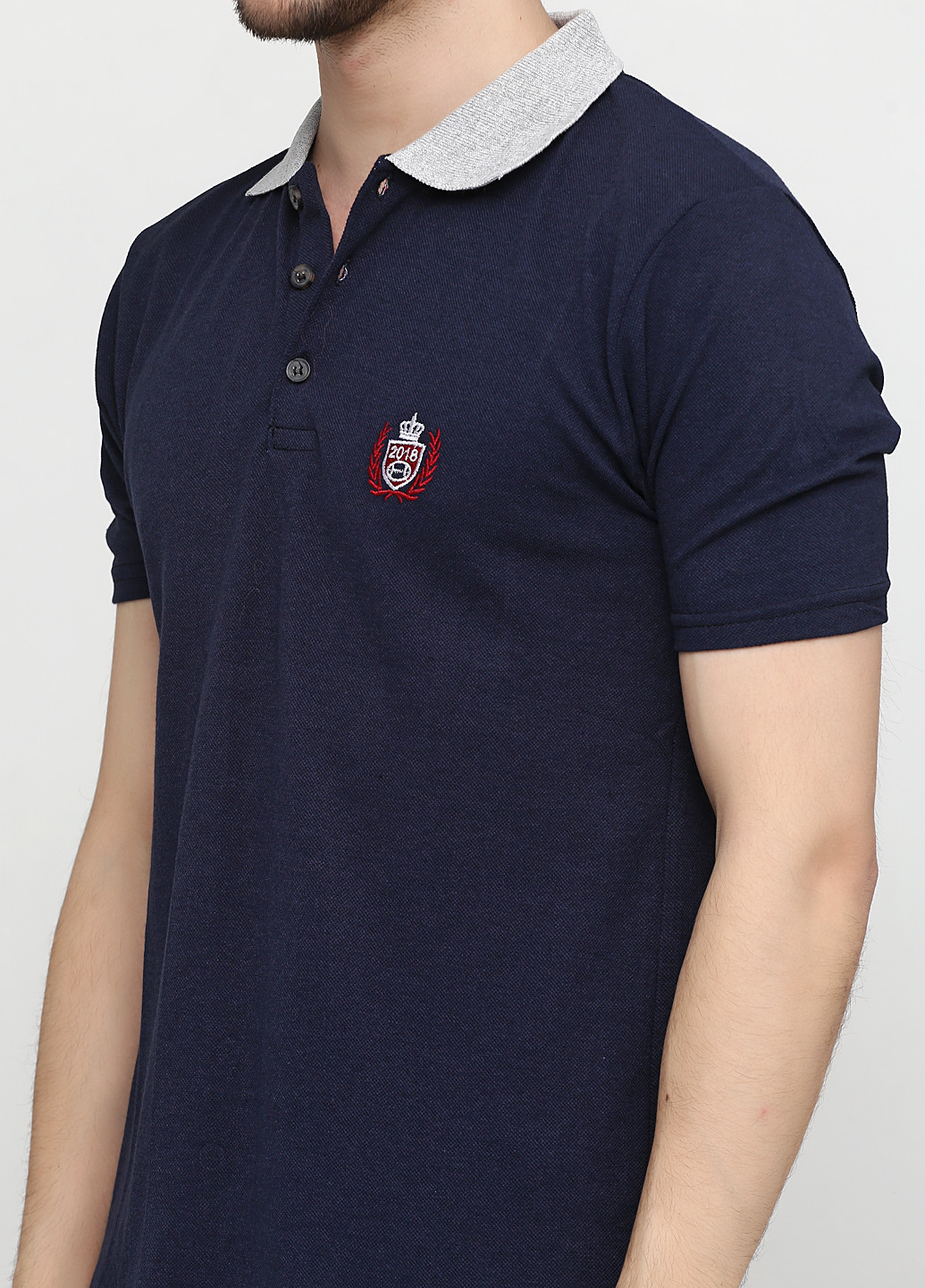 Темно-синяя футболка-поло для мужчин Chiarotex с логотипом