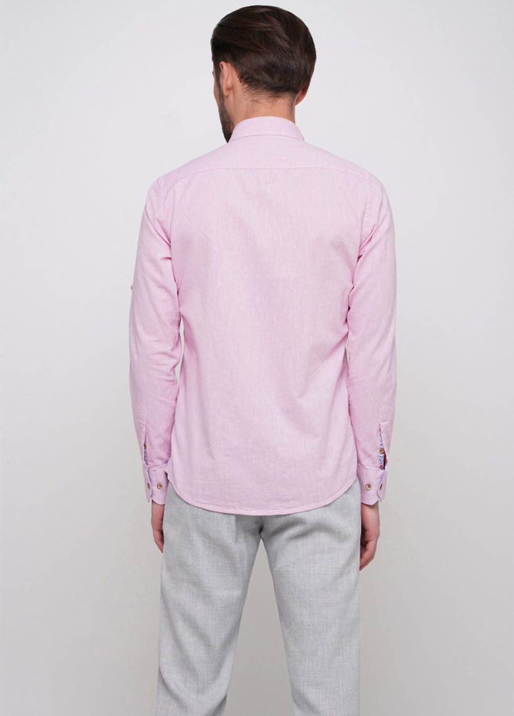 Розовая кэжуал рубашка однотонная Trend Collection