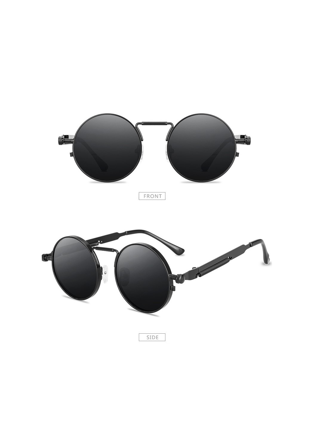 Круглі окуляри Гогли з пружинами Чорний No Brand (253408889)