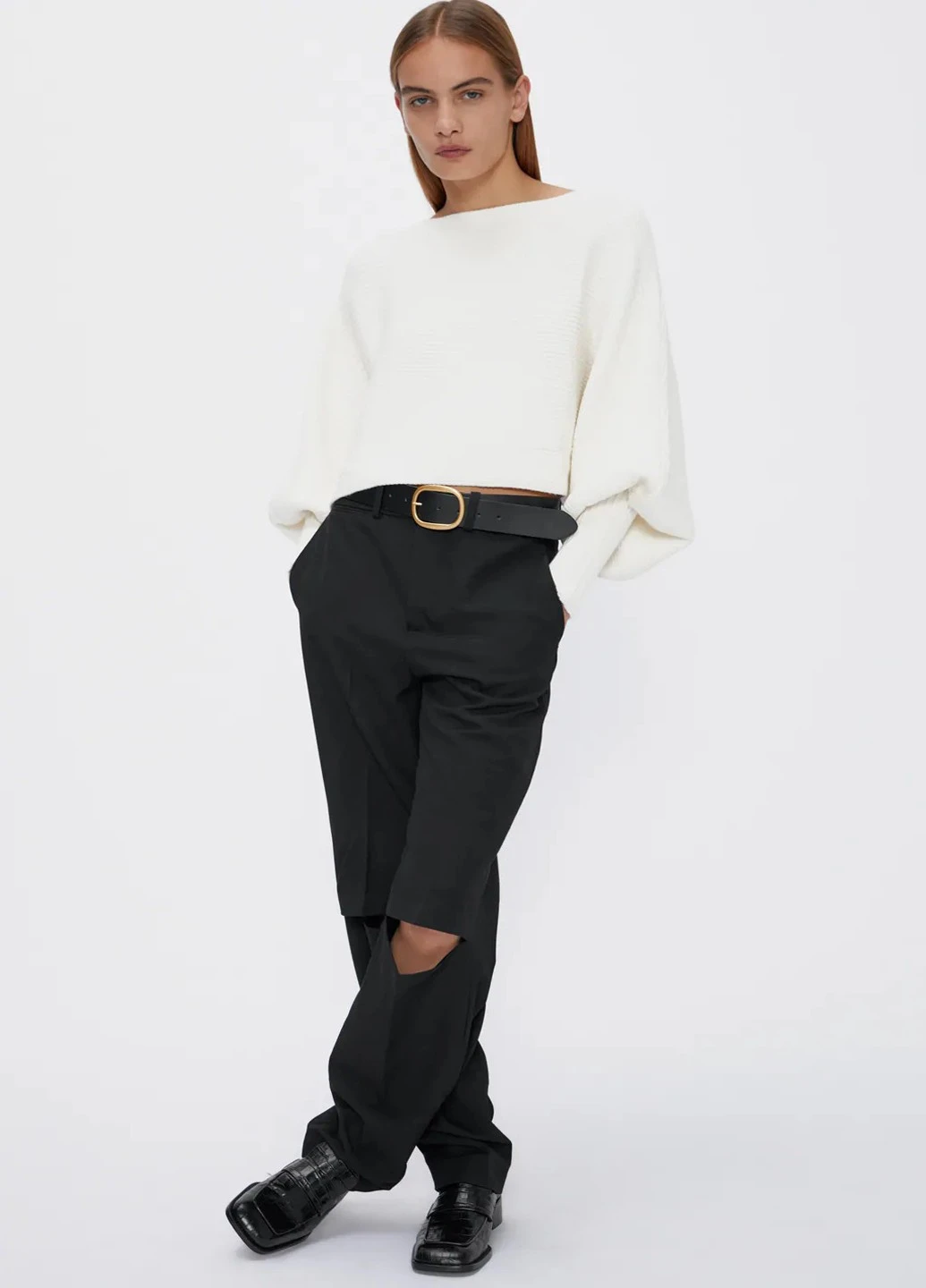 Білий демісезонний светр Zara