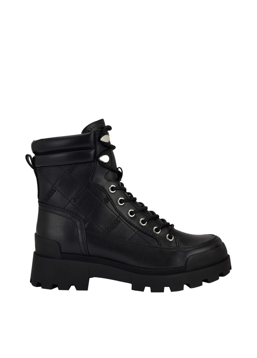 Осенние ботинки стилы Guess на тракторной подошве из искусственной кожи