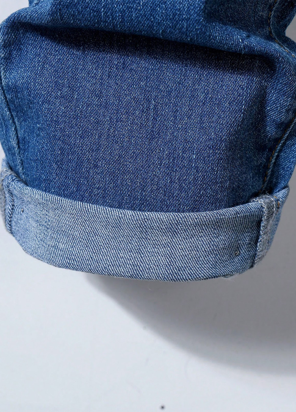 Синие демисезонные слим джинсы SHEIN