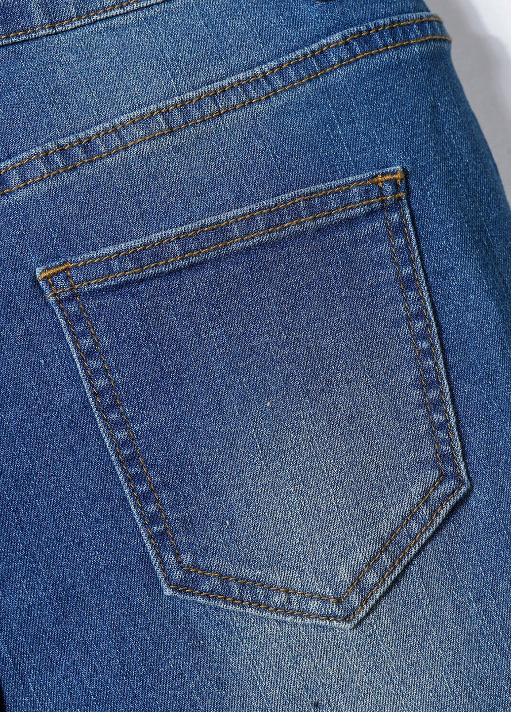 Синие демисезонные слим джинсы SHEIN