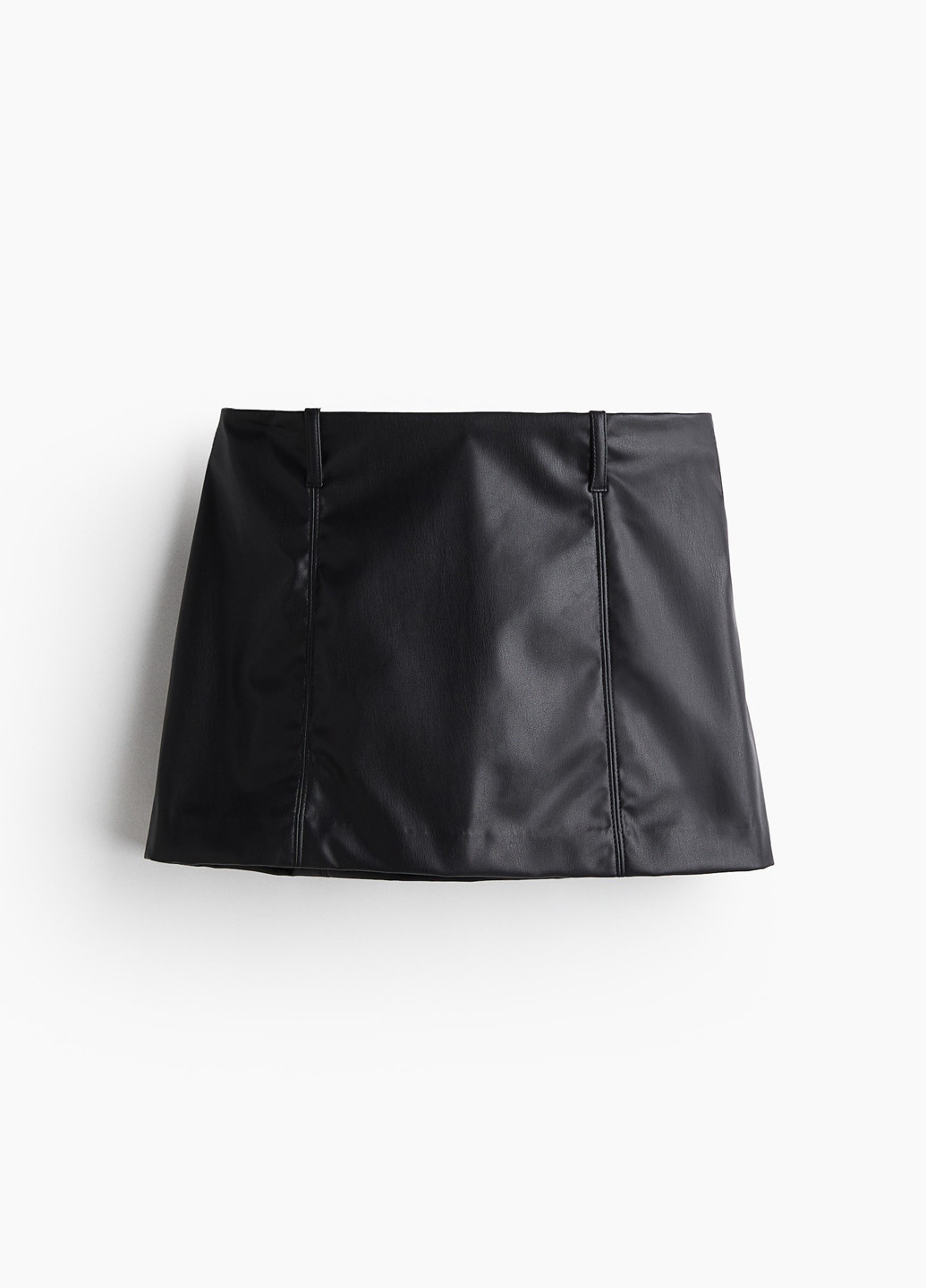 Черная кэжуал однотонная юбка H&M а-силуэта (трапеция)