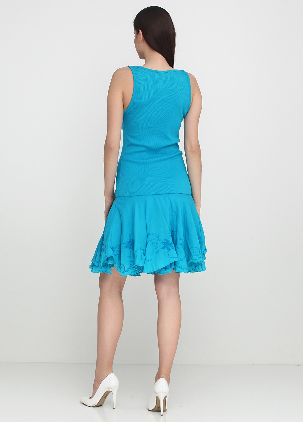 Голубое кэжуал платье Ralph Lauren однотонное