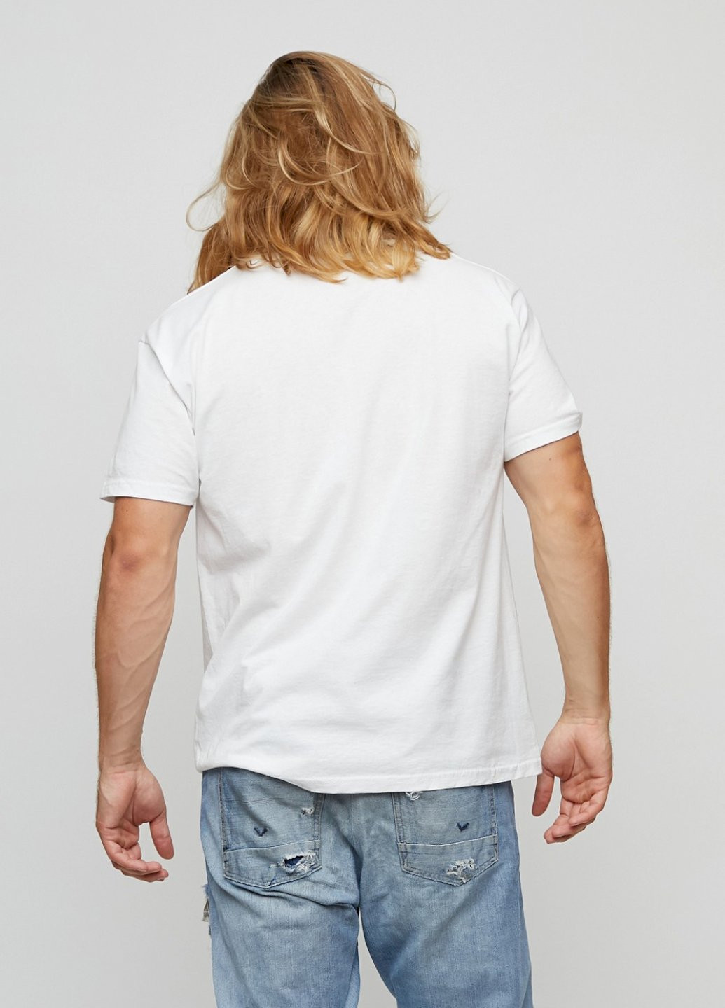 Белая футболка мужская basic /air print/ YAPPI