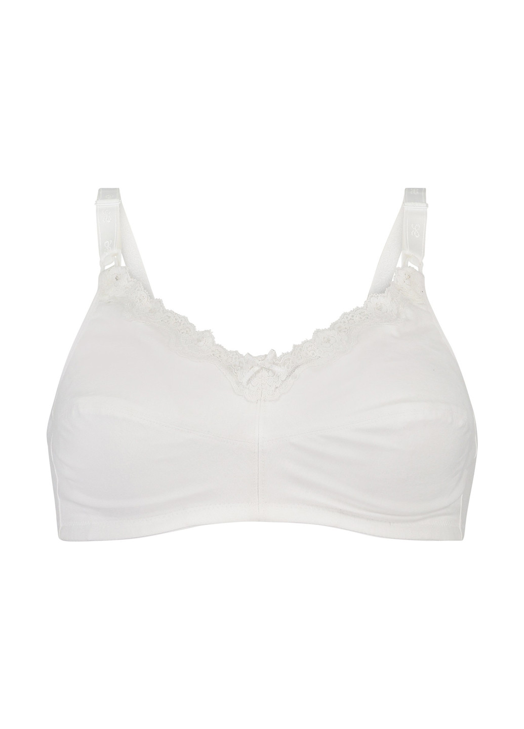 Белый бюстгальтер для беременных и кормящих мам Hunkemoller без косточек хлопок