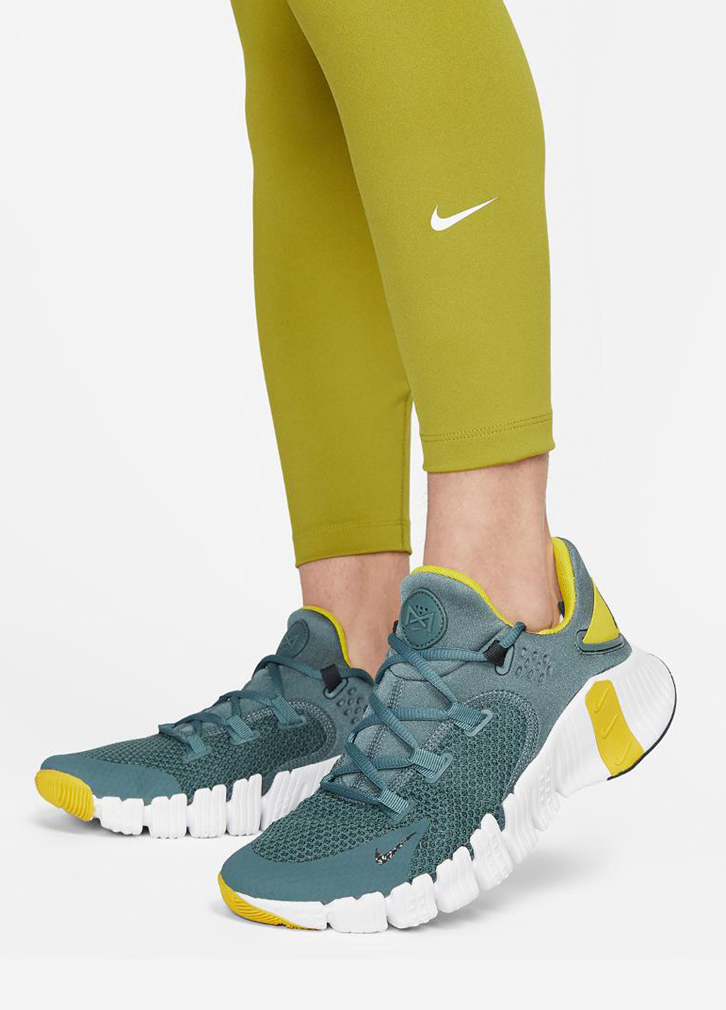 Оливковые демисезонные леггинсы dm7276-390 Nike