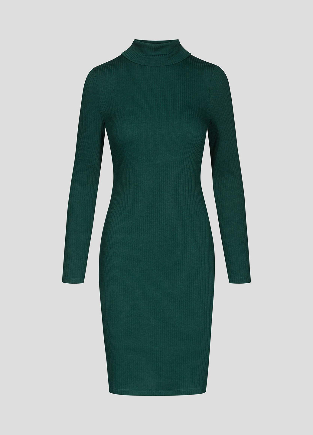 Темно-зеленое кэжуал платье платье-водолазка Orsay однотонное