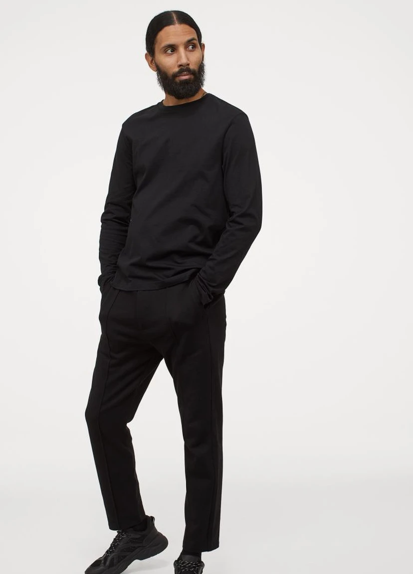Черная футболка regular fit H&M