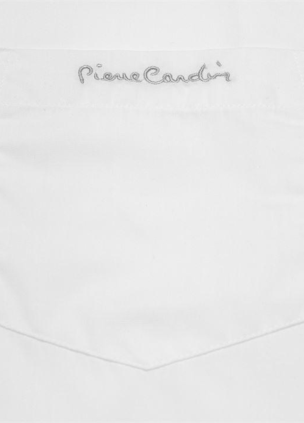 Белая кэжуал рубашка однотонная Pierre Cardin